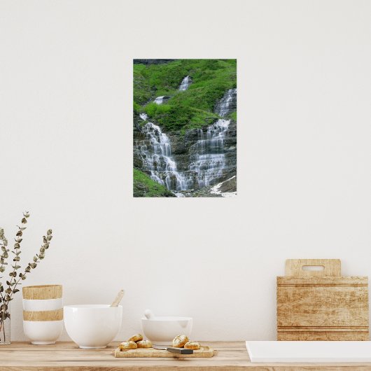 Irish Countryside Waterfall Poster (Küche)