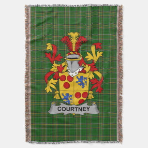 Irish Courtney Coat of Arms Familienwappen Irland Decke