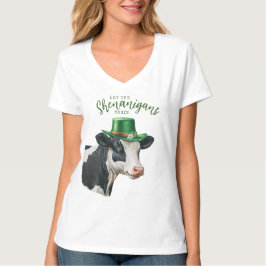 Irish Cow | Lass der Shenanigans Begin T-Shirt