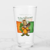 Irish Cowboy Gnome Do You Feel Lucky Glas (Rückseite)