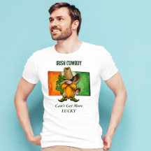 Irish Cowboy Gnome Lucky T - Shirt