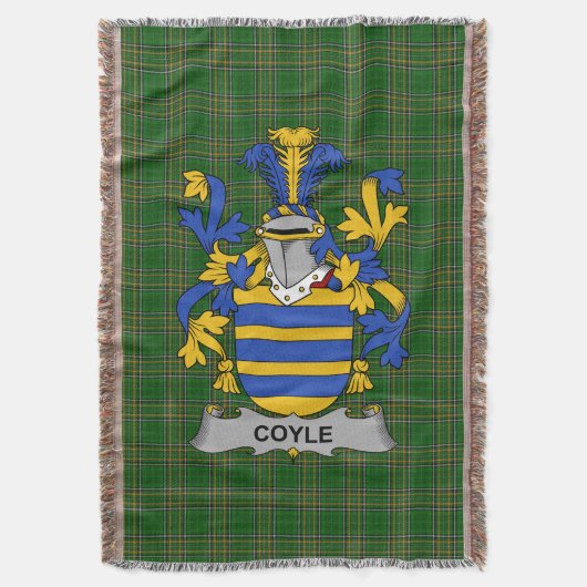 Irish Coyle oder McCoyle Coat of Arms Familienwapp Decke (Vorderseite Vertikal)