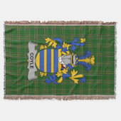 Irish Coyle oder McCoyle Coat of Arms Familienwapp Decke (Vorderseite)