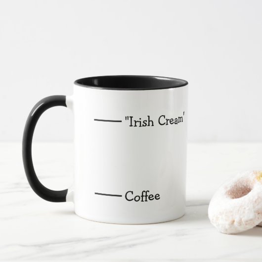 Irish Cream Coffee Albern Funny Johol Tasse (Mit Donut)