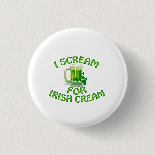 Irish Cream I Scream Button (Vorderseite)