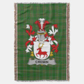 Irish Cremin oder O_Cremin Coat of Arms Family Cre Decke (Vorderseite Vertikal)