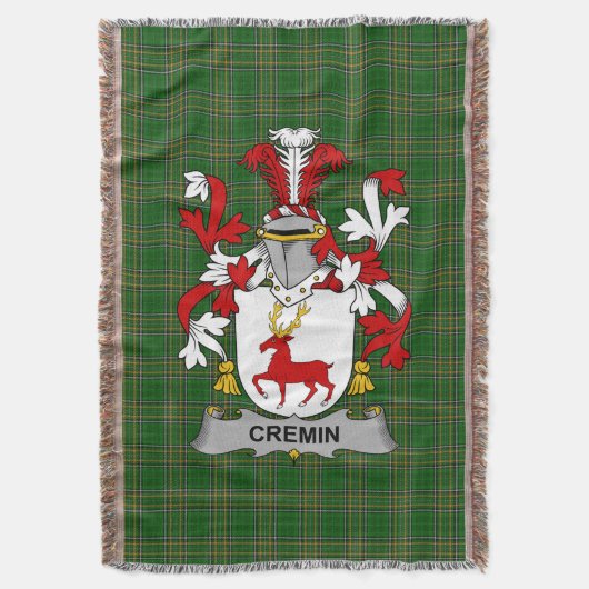 Irish Cremin oder O_Cremin Coat of Arms Family Cre Decke (Vorderseite Vertikal)