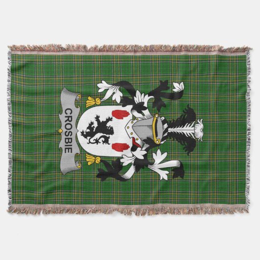 Irish Crosbie oder McCrossan Coat of Arms Family C Decke (Vorderseite)