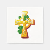 Irish Cross and Kleeblatts St. Patrick's Day Serviette (Vorderseite)