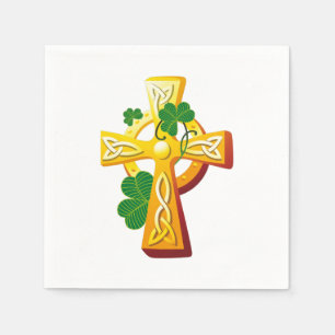 Irish Cross and Kleeblatts St. Patrick's Day Serviette