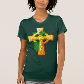 Irish Cross and Kleeblatts St. Patrick's Day T-Shirt (Vorderseite)