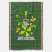 Irish Crotty oder O_Crotty Coat of Arms Family Cre Decke (Vorderseite Vertikal)