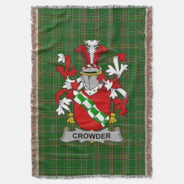 Irish Crowder Coat of Arms Familienwappen Irland Decke