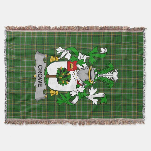 Irish Crowe oder McEnchroe Coat of Arms Family Cre Decke (Vorderseite)