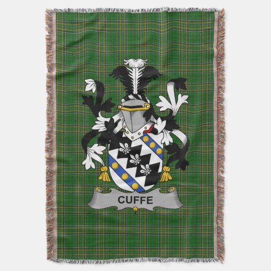 Irish Cuffe Coat of Arms Familienwappen Irland Decke (Vorderseite Vertikal)