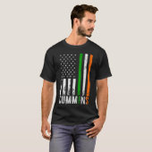 Irish CUMMINS Family American Flag Ireland Flag T-Shirt (Vorne ganz)