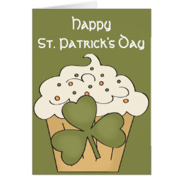 Irish Cupcake Happy St. Patrick's Day Card