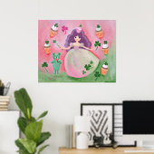 Irish Cupcake Princess Painting Poster (Heimbüro)