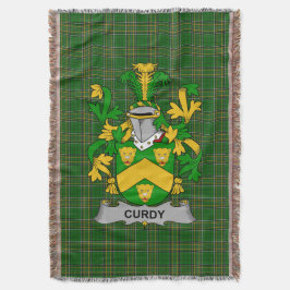 Irish Curdy oder McCurdy Coat of Arms Familienwapp Decke