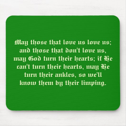 Irish Curse Mousepad (Vorne)