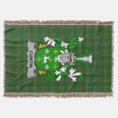 Irish Curtin oder McCurtin Coat of Arms Family Cre Decke (Vorderseite)