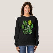 Irish Cute Dog Paw C St Patrick's Day Lucky Shamro Sweatshirt (Vorne ganz)