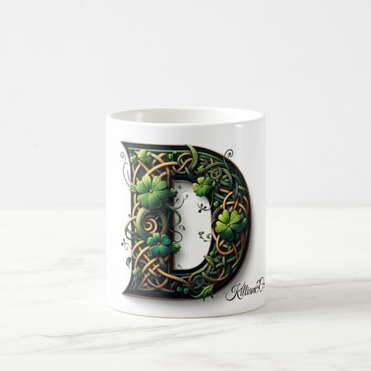 Irish D Monogram Coffee Mug Kaffeetasse (Mittel)