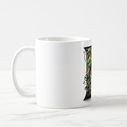 Irish D Monogram Coffee Mug Kaffeetasse (Links)