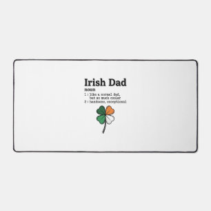 Irish Dad Lustige Definition Klee Vintage-Shirt Schreibtischunterlage