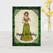 Irish Daisy Girl Birthday Card Karte (Gelbe Blume)
