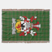 Irish Daly oder O_Daly Coat of Arms Familienwappen Decke (Vorderseite)