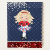 Irish Dance Blond Girl Soft Shoe Blue, Red Planer (Rückseite)