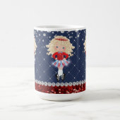 Irish Dance Blond Girl Soft Shoes Red, Blue Kaffeetasse (Mittel)