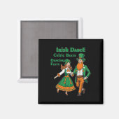 Irish Dance Celtic Beats Dancing St Patrick's Day Magnet (Vorderseite/Rückseite)