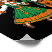 Irish Dance Celtic Beats Dancing St Patrick's Day Poster (Ecke)