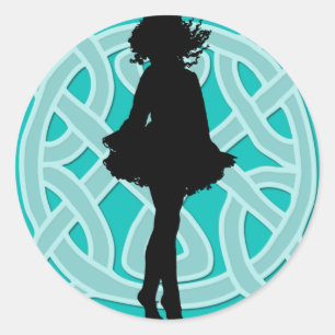 Irish Dance Celtic Light Blue Aufkleber