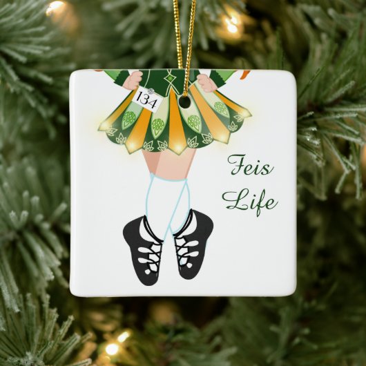 Irish Dance Feis Wettbewerb Feis Life Weihs Keramikornament (Baum)