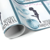 Irish Dance Hard Shoe Blue Pink Frohe Weihnachten Geschenkpapier (Rolleneckpunkt)