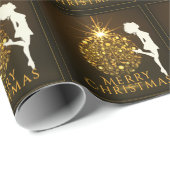 Irish Dance Hard Shoe Golden Christmas Geschenkpapier (Rolleneckpunkt)