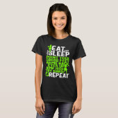 Irish Dance Point Toes Cross Feet Arms Back Jump H T-Shirt (Vorne ganz)