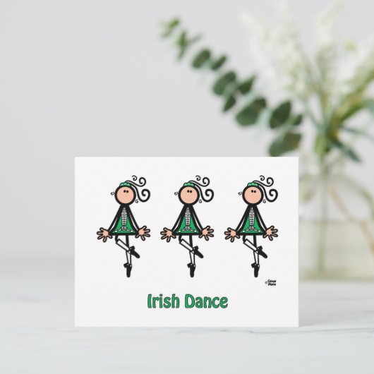 Irish Dance Postkarte (Stehend Vorderseite)