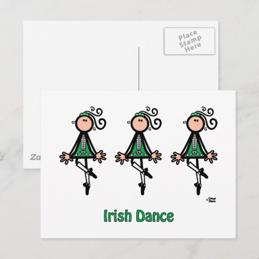 Irish Dance Postkarte (Vorne/Hinten)