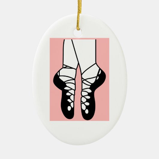 IRISH DANCE SHOES KERAMIK ORNAMENT (Vorne)