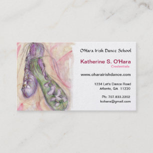 Irish Dance Soft Shoes Business Card Visitenkarte