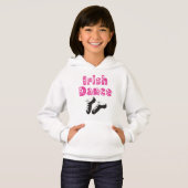Irish Dance Soft Shoes Hot Pink Kleeblatts Clover Hoodie (Vorne ganz)