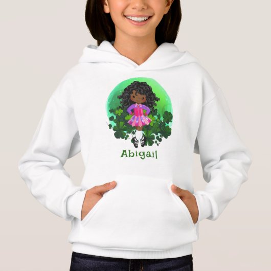 Irish Dance St. Patrick's Day Green Kleeblatts Hoodie (Vorderseite)