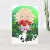 Irish Dance St. Patrick's Day Green Kleeblatts Karte (Rückseite)