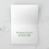 Irish Dance St. Patrick's Day Green Kleeblatts Karte (Innenseite)