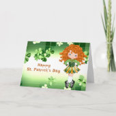 Irish Dance St. Patrick's Day Green Kleeblatts Karte (Vorderseite)