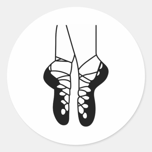 IRISH DANCE ZEIGT EINE FARBE RUNDER AUFKLEBER (Vorderseite)